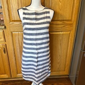Beach Lunch Lounge Striped Sleeveless Dress, Size XS